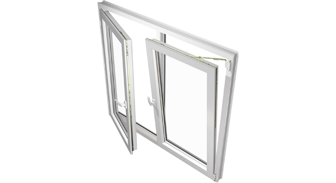 Окно ПВХ REHAU поворотно-откидное
